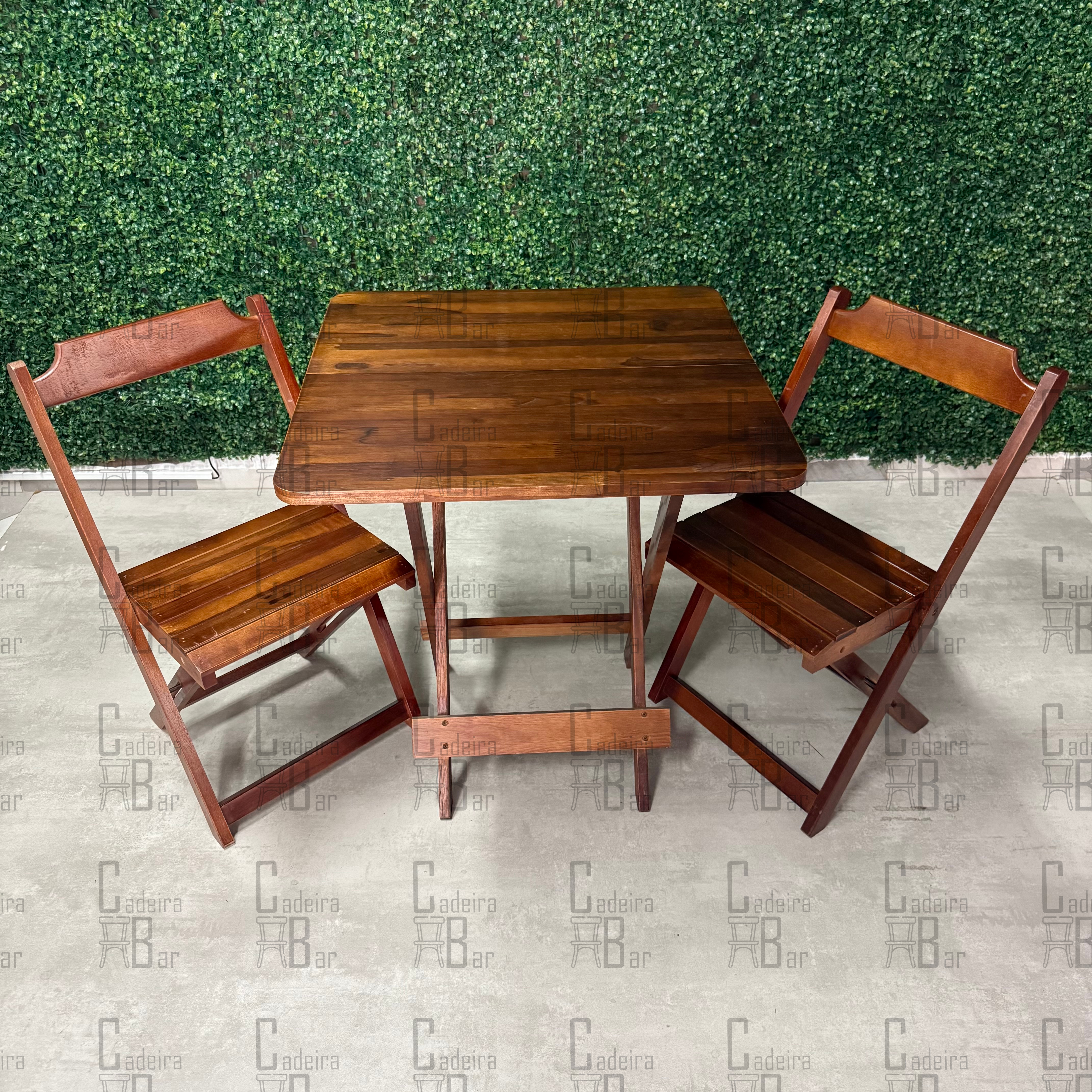 Conjunto Dobrável Teca – 70×70